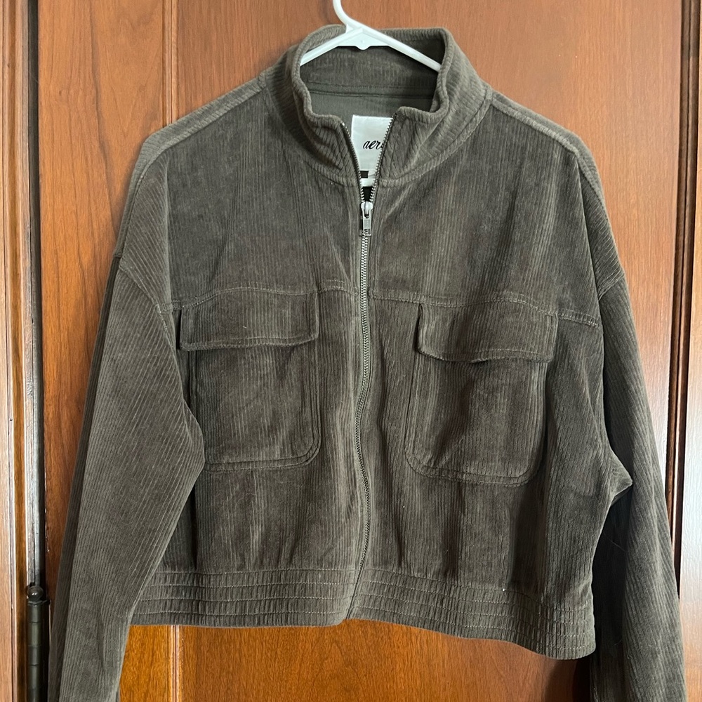 Aerie groove on velour zip up sweatshirt